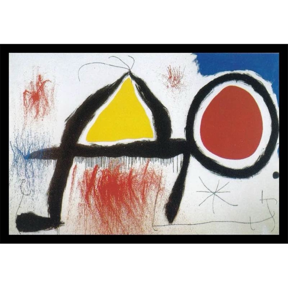 Abstract Art Print with Black Frame